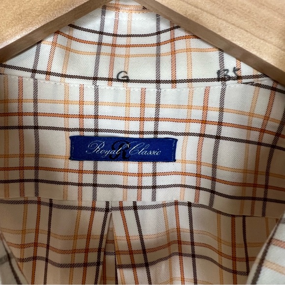 Royal classic men’s long sleeve button down plaid dress shirt 16? - Picture 2 of 7